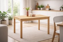 Esstisch >ANKARA< in Wildeiche geölt aus Massivholz - 80x120x75cm (LxBxH)