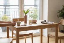 Esstisch >ANKARA< in Wildeiche geölt aus Massivholz - 80x120x75cm (LxBxH)