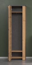 Garderobenschrank >Follow< in Artisan Eiche Melamin - 62x199x35 (BxHxT)