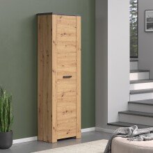 Garderobenschrank >Follow< in Artisan Eiche Melamin - 62x199x35 (BxHxT)