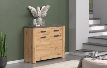 Kommode >Follow< in Artisan Eiche Melamin - 116x91x35 (BxHxT)