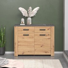 Kommode >Follow< in Artisan Eiche Melamin - 116x91x35 (BxHxT)
