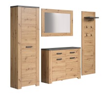 Garderoben-Set >Follow< in Artisan Eiche Melamin -...
