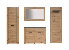 Garderoben-Set >Follow< in Artisan Eiche Melamin - 270x199x35 (BxHxT)