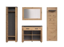 Garderoben-Set >Follow< in Artisan Eiche Melamin - 270x199x35 (BxHxT)