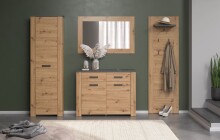 Garderoben-Set >Follow< in Artisan Eiche Melamin - 270x199x35 (BxHxT)