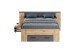 Bettgestell >Follow< in Artisan Eiche Melamin - 190x87x203 (BxHxT)