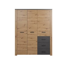 Kleiderschrank >Follow< in Artisan Eiche Melamin -...