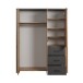 Kleiderschrank >Follow< in Artisan Eiche Melamin - 171x212x60 (BxHxT)