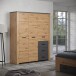 Kleiderschrank >Follow< in Artisan Eiche Melamin - 171x212x60 (BxHxT)