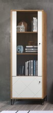 Vitrine >Touch< in Weiß Matt Tiefzieh - 63x172x40 (BxHxT)