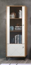 Vitrine >Touch< in Weiß Matt Tiefzieh - 63x172x40 (BxHxT)