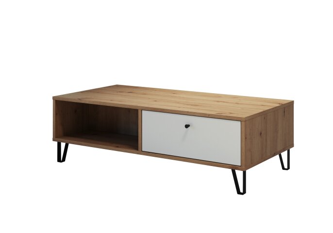 Couchtisch >Touch< in Weiß Matt Tiefzieh - 110x37x60 (BxHxT)
