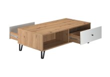 Couchtisch >Touch< in Weiß Matt Tiefzieh - 110x37x60 (BxHxT)