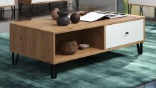 Couchtisch >Touch< in Weiß Matt Tiefzieh - 110x37x60 (BxHxT)