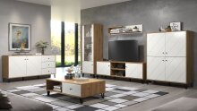 Couchtisch >Touch< in Weiß Matt Tiefzieh - 110x37x60 (BxHxT)
