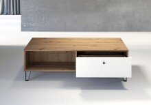 Couchtisch >Touch< in Weiß Matt Tiefzieh - 110x37x60 (BxHxT)