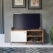 TV-Bank >Touch< in Weiß Matt Tiefzieh - 123x56x40 (BxHxT)