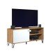 TV-Bank >Touch< in Weiß Matt Tiefzieh - 123x56x40 (BxHxT)
