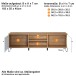 TV-Bank >Touch< in Weiß Matt Tiefzieh - 183x56x40 (BxHxT)
