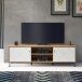 TV-Bank >Touch< in Weiß Matt Tiefzieh - 183x56x40 (BxHxT)