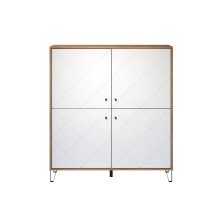 Highboard >Touch< in Weiß Matt Tiefzieh -...