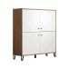 Highboard >Touch< in Weiß Matt Tiefzieh - 123x136x40 (BxHxT)