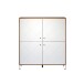 Highboard >Touch< in Weiß Matt Tiefzieh - 123x136x40 (BxHxT)