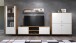 Highboard >Touch< in Weiß Matt Tiefzieh - 123x136x40 (BxHxT)