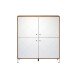 Highboard >Touch< in Weiß Matt Tiefzieh - 123x136x40 (BxHxT)