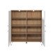 Highboard >Touch< in Weiß Matt Tiefzieh - 123x136x40 (BxHxT)