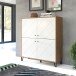 Highboard >Touch< in Weiß Matt Tiefzieh - 123x136x40 (BxHxT)
