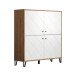 Highboard >Touch< in Weiß Matt Tiefzieh - 123x136x40 (BxHxT)