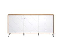 Kommode >Touch< in Weiß Matt Tiefzieh - 183x76x40 (BxHxT)