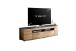 Lowboard >SINUS< in Braun/Grau aus Holzwerksoff - 200x51,3x46,4cm (BxHxT)
