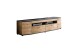Lowboard >SINUS< in Braun/Grau aus Holzwerksoff - 200x51,3x46,4cm (BxHxT)
