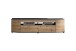 Lowboard >SINUS< in Braun/Grau aus Holzwerksoff - 200x51,3x46,4cm (BxHxT)