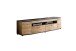 Lowboard >SINUS< in Braun/Grau aus Holzwerksoff - 200x51,3x46,4cm (BxHxT)