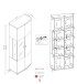 Standvitrine >SINUS< in Braun/Grau aus Holzwerkstoff - 70,1x171,2x37,4cm (BxHxT)