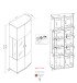 Standvitrine >SINUS< in Braun/Grau aus Holzwerkstoff - 70,1x171,2x37,4cm (BxHxT)