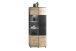 Standvitrine >SINUS< in Braun/Grau aus Holzwerkstoff - 70,1x171,2x37,4cm (BxHxT)