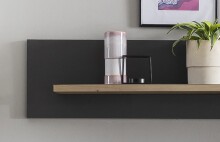 Wandboard >SINUS< in Braun/Grau aus Holzwerkstoff - 150x25x23,5cm (BxHxT)