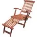 Gartenliege >Phoenix< in holzfarben aus Holz - 163x56x76cm (LxBxH)