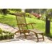 Gartenliege >Phoenix< in holzfarben aus Holz - 163x56x76cm (LxBxH)