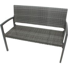Gartenbank >Sanremo< in dunkelgrau aus Aluminium,...