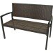 Gartenbank >Sanremo< in coffee aus Aluminium, Kunststoff - 118x87x60cm (BxHxT)