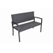 Gartenbank >Sanremo< in schwarz aus Aluminium, Kunststoff - 118x87x60cm (BxHxT)