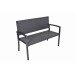 Gartenbank >Sanremo< in schwarz aus Aluminium, Kunststoff - 118x87x60cm (BxHxT)