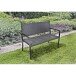 Gartenbank >Sanremo< in schwarz aus Aluminium, Kunststoff - 118x87x60cm (BxHxT)