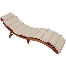 Gartenliege >Nassau< in braun aus Eukalyptusholz,...